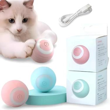 Imagem de Bolinha Interativa Inteligente Pet Elétrica Recarregável USB para Gatos e Cães | Brinquedo com LED Silencioso, Movimento Automático 360° Antiestresse | Silicone Seguro e Resistente Cores Sortidas