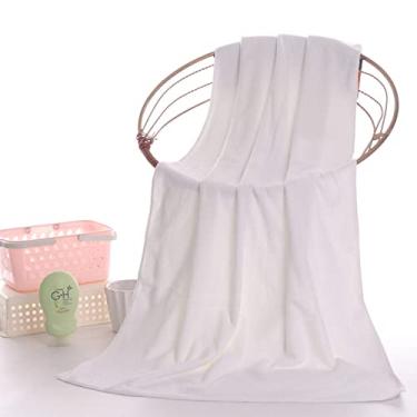 Imagem de SENNIAN Toalha de banho, toalha de banheiro grande, toalha super absorvente, toalha super macia, adequada para banheiro, esportes, toalha de banho de microfibra de viagem, branca, 120 x 200 cm