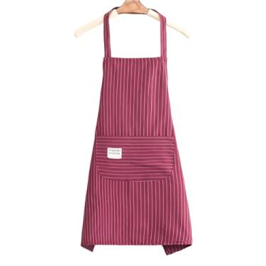 Imagem de Avental de babador ajustável de 2 peças com bolsos, roupa protetora para cozinha e restaurante