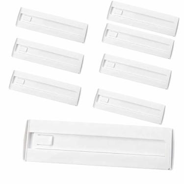 Imagem de ChefktCove Pacote com 8 divisórias de gaveta para roupas, 8 cm de altura, 28,8 a 50 cm, organizador de gaveta expansível ajustável, separadores de plástico transparente para cômoda, roupas de bebê