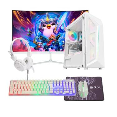 Imagem de Computador PC Designer i7 4ª 16gb Ram SSD 240gb 1050 Ti 4gb Monitor 23" Curvo - Branco