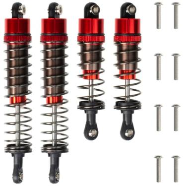 Imagem de HobbyMarking Aluminum Front & Rear Oil Shocks Absorber RC Dampers Set For Tamiya DT-03 / DT-02 / TT-02B RC Off-Road Car Upgrade Parts