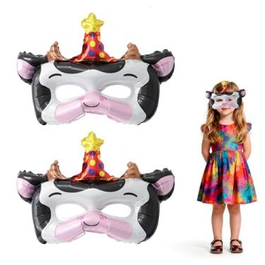 Imagem de 2 balões de máscara de vaca