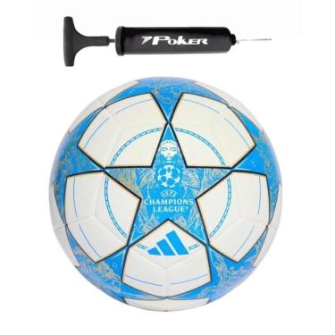 Imagem de Kit Bola Adidas Futebol de Campo UCL Champion League Training + Bomba de Ar Preta-Unissex