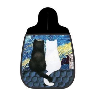 Imagem de Lixeira De Carro Organizador Lixinhoca Yin e Yang Felino sob Noite Estrelada 1