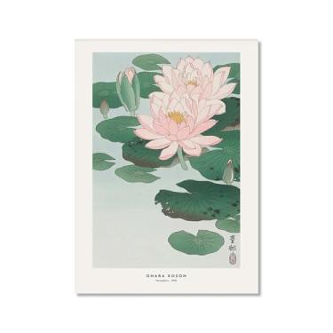 Imagem de Pôster Hasui Kawase Ohara Koson Impressões Katsushika Hokusai Pintura em Tela Onda Japonesa Arte de Parede Hiroshige Imagens para Decoração de Casa (SKU20,12 x 40,6 cm = (30 x 40 cm), sem moldura)