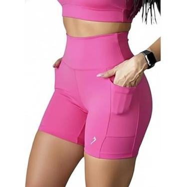 Imagem de Short Com Bolso Feminino Compressão Para Corrida Academia Drisheer, Ro