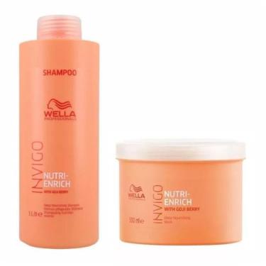 Imagem de Kit Wella Invigo Nutri Enrich Shampoo 1L + Máscara 500g