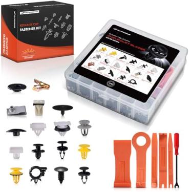 Imagem de A-Premium 170 peças (tipo 15) clipes de retentor de carro compatíveis com Chevrolet Blazer 2019-2024 para-choque traseiro dianteiro forro do para-choque painel da porta auto pino plástico conjunto de