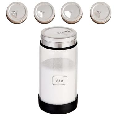 Imagem de Rekidool Coqueteleira de aço inoxidável de 227 g com 3 orifícios de saída ajustáveis, dispensador de garrafa de vidro e tempero para casa, decoração de cozinha, restaurante, enchimento fácil