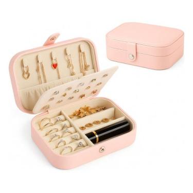 Imagem de Porta-Joias Compacto de Luxo Organizador de Joias Feminino Ideal para 
