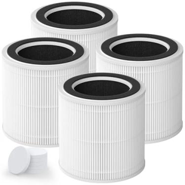 Imagem de Filtro de substituição AP02 compatível com purificador de ar WESTHEY AP02, filtro HEPA verdadeiro 3 em 1 H13 com carvão ativado, pacote com 4