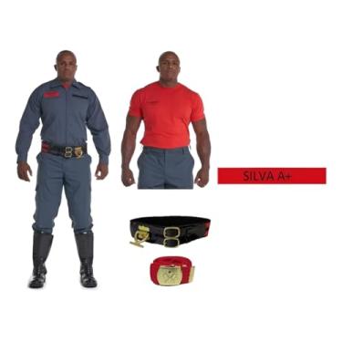 Imagem de Kit Bombeiro Civil Masculino Farda Profissional E Camiseta + 3 Itens (EXG)