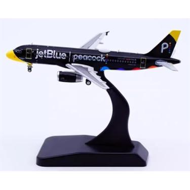 Imagem de ACE HOBBY for JC Wings for JetBlue Airways for Airbus A320 N706JB peacook This Peacock Can Fly Exclusive Streaming Partner of JetBlue 1:400 Aircraft Pre-Built Model