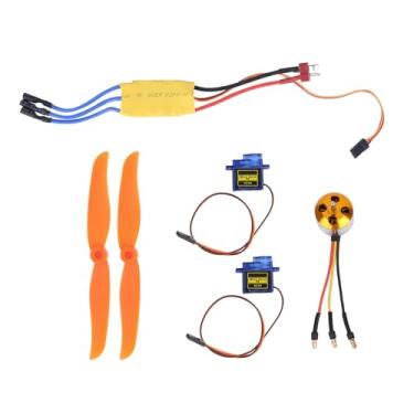 Imagem de Generic Motor Sem Escova A2212 2200KV Eficiente 30A ESC SG90 9G Micro Servo 6035 Kit de Hélice para Avião RC, Peças de Avião RC ABS Duráveis ​​para Entusiastas de Aeronaves 400-450 (Motor 2212