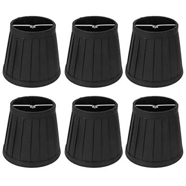 Imagem de YOUTHINK Abajur de Pano Moderno Lustre Abajur E14 Lâmpada de Parede Decoração do Quarto Preto