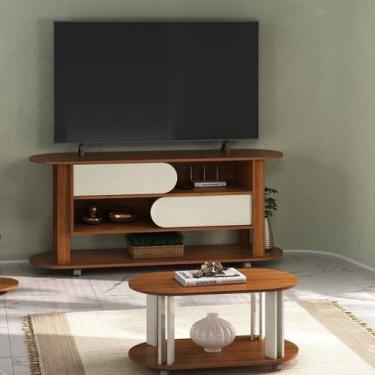 Imagem de Kit 2 Peças com Rack para TV até 65 Polegadas e Mesa de Centro Mundi -
