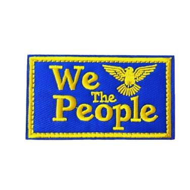 Imagem de We The People Patch Hook and Loop Preâmbulo da Constituição dos EUA 7 x 4 cm Emblema de moral bordado patriótico para colete tático militar do exército uniforme policial bolsa Molle mochila capacetes