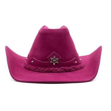 Imagem de Chapeu Country Couro Americano Australiano Aba Arame em Aço Barretos Rodeio Western Boiadeira-Masculino