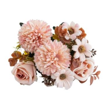 Imagem de Flores Decorativas Artificiais - Ideais Para DecoraçãO De Outono, DecoraçãO De Interiores E Arranjos De Mesa(Champanhe-17,3 Unidades)