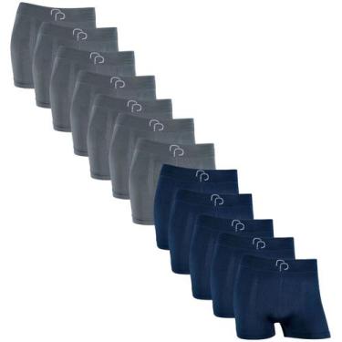 Imagem de Kit 12 Cueca Boxer Masculino Microfibra Durável RP Lisa Premium, 7 cin