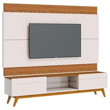 Imagem de Rack Bancada 2 Gavetas e Painel para Tv Classic 2.2 Off White Freijó - Imcal