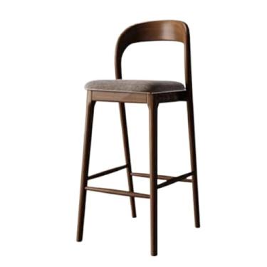 Imagem de CFGH6FDF Cadeiras de bar marrom escuro madeira cadeira de bar casa restaurante bar varanda cadeira alta com encosto bancos de bar