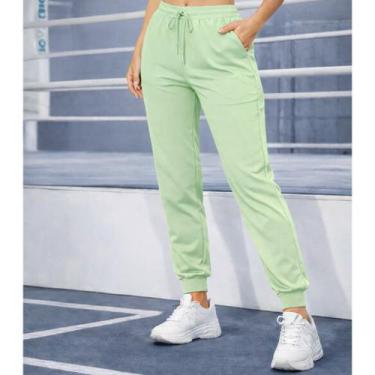 Imagem de Calça Feminina Jogger Importada Dry Fit Com Elastano Esportiva Fitness