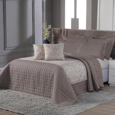 Imagem de Decoração Quarto Elegante Cobre Leito + Peseira + Capa de Almofada Cam