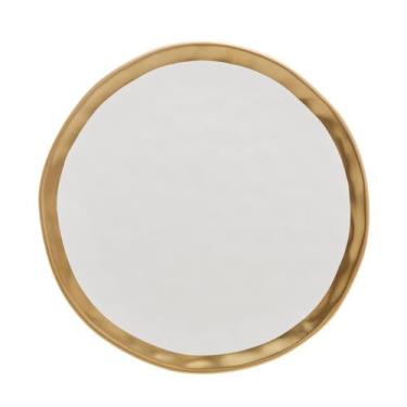 Imagem de Prato De Sobremesa De Porcelana Branco E Dourado 21cm Dubai Wolff