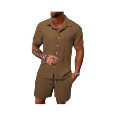 Imagem de Conjunto Esportivo Masculino Casual De Verão Com Camisa Polo De Manga 