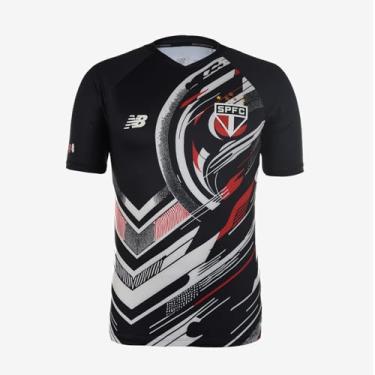 Imagem de Camisa Masculina Nb Pre Jogo Spfc 2025, Masculino, Preto, G