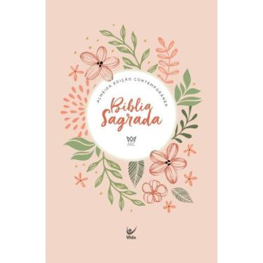 Imagem de Bíblia Aec - Letra Gigante - Salmão Flores - VIDA EDITORA, 3
