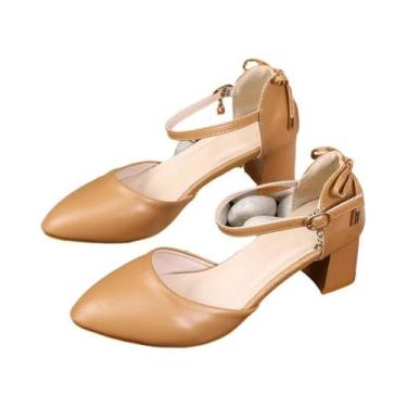 Imagem de Sapatos De Salto Alto Estilo Fada Primavera Verão Com Alça Fina, Laço 