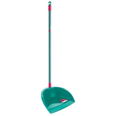 Imagem de Pá para Lixo com Cabo Superpá Noviça para Varrição em Plástico com Garrinhas para Limpeza Lavanderia Turquesa Bettanin
