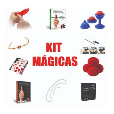 Imagem de Kit de Mágica Kit Mágicas Vol 1 para Iniciantes e Profissionais com 10 Acessórios e Manuais Magic Up