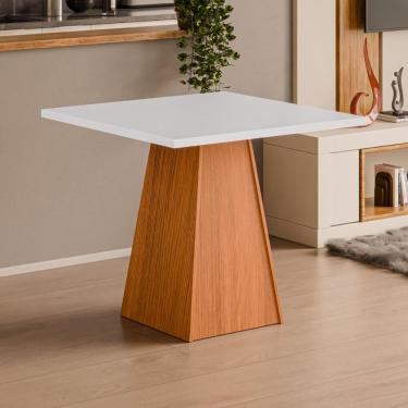 Imagem de Mesa De Jantar Quadrada 4 Lugares Multimóveis Cr50226 Cinamomo-off White