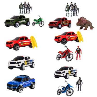 Imagem de Carrinhos Pick Up Resgate Policia Militar Brinquedo Meninos - Utilizai