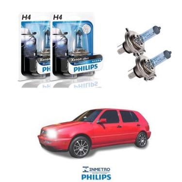 Imagem de Lâmpadas Farol Volkswagen Golf Philips H4 BlueVision