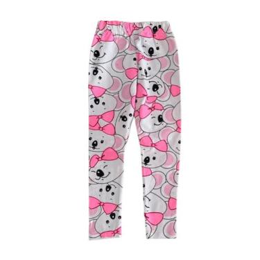 Imagem de Calça Legging Infantil Estampada Menina 2 Anos - Nalu_kids, Rosa claro