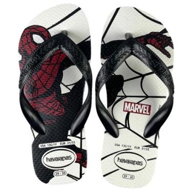 Imagem de Chinelo Havaianas Infantil Top Marvel II Fc Homem Aranha Cor:Branco/Pr