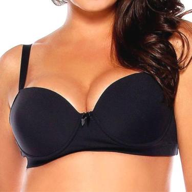 Imagem de Sutiã de Sustentação com Base Reforçada Lut Lingerie, Preto, 48