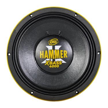 Imagem de Alto Falante Automotivo e 12 Hammer Xbass 4000 2000W 12 4R para Trios e Competições Graves Potentes Eros