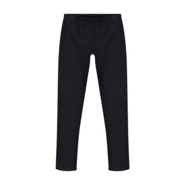 Imagem de Legging Menina Alakazoo em Molecotton Felpado na cor Lisa Preto Tamanh