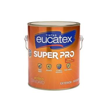 Imagem de Tinta Acrílica Fosca Super Pro Chromium Galão 3,6L Branco para Interiores e Exteriores Eucatex