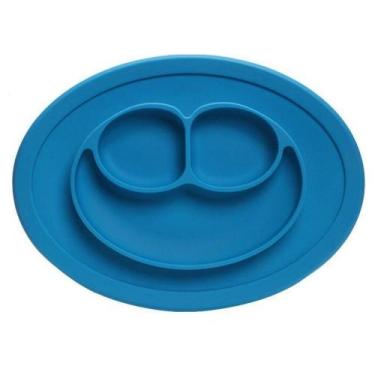 Imagem de Pratinho Prato Bebê Introdução Alimentar Divisória Silicone - Turminha