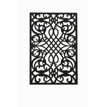 Imagem de Divisor de Ambiente Cobogó MDF 3mm M0001 29x19cm com Fita Dupla Face Preto