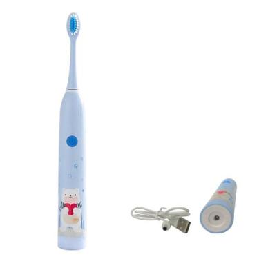 Imagem de Escova Dental Eletrica Infantil Recarregavel 6 Velocidades Higiene Buc