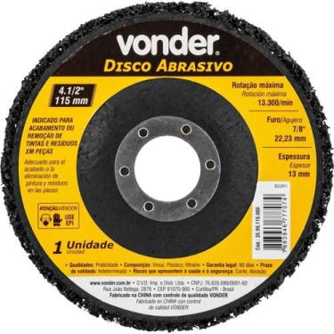 Imagem de Disco Abrasivo 4.1/2" 115mm Vonder