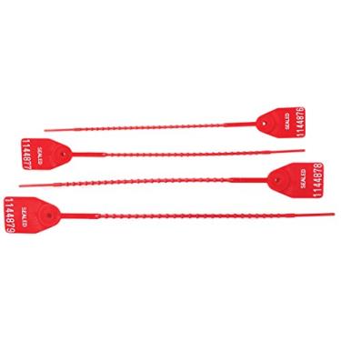 Imagem de Accuform Signs TLS789RD Selos de plástico apertados, impressos "selados" e numeração sequencial de início aleatório, vermelho (pacote com 100)